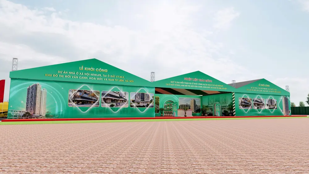 Phối cảnh 3D toàn cảnh khu lễ